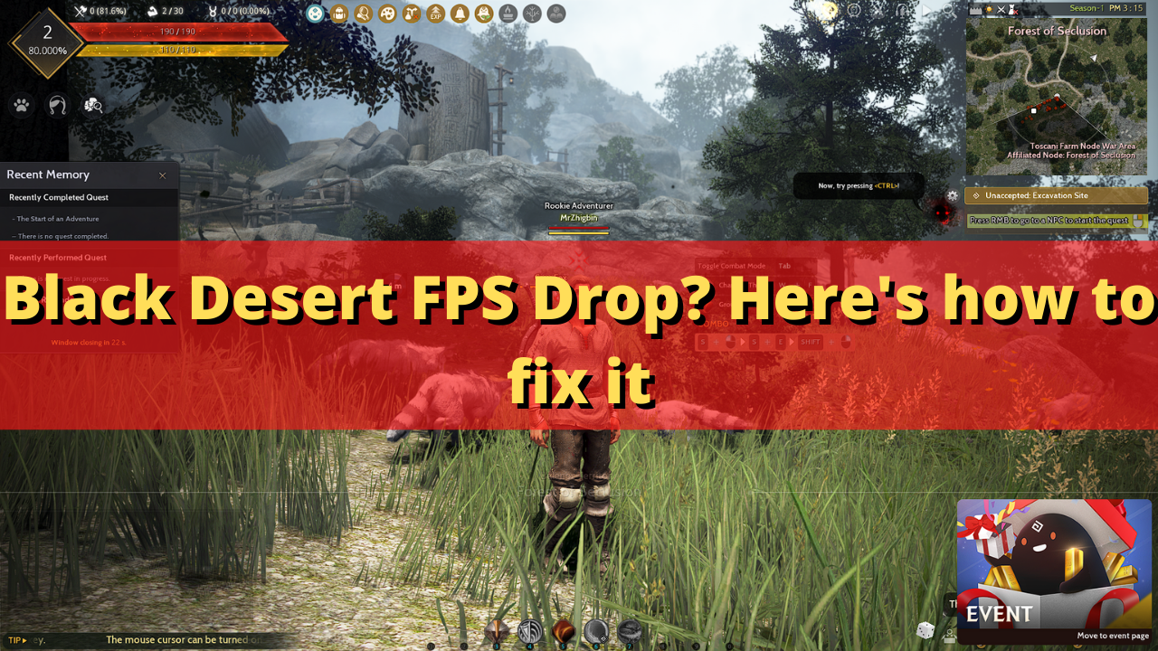 black desert online fps drop