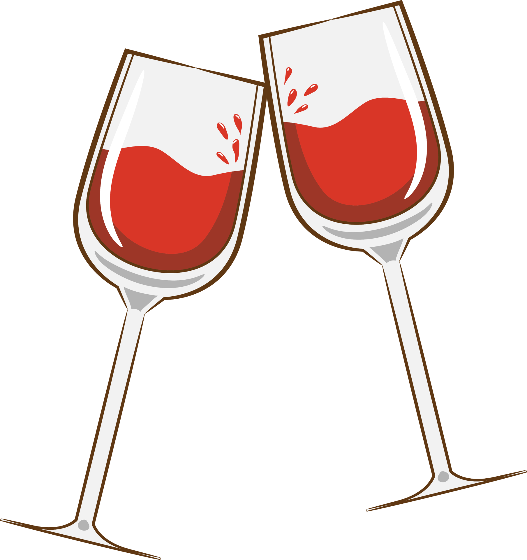 wine glasses clipart