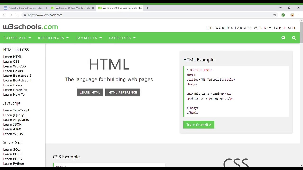 doctype html w3schools