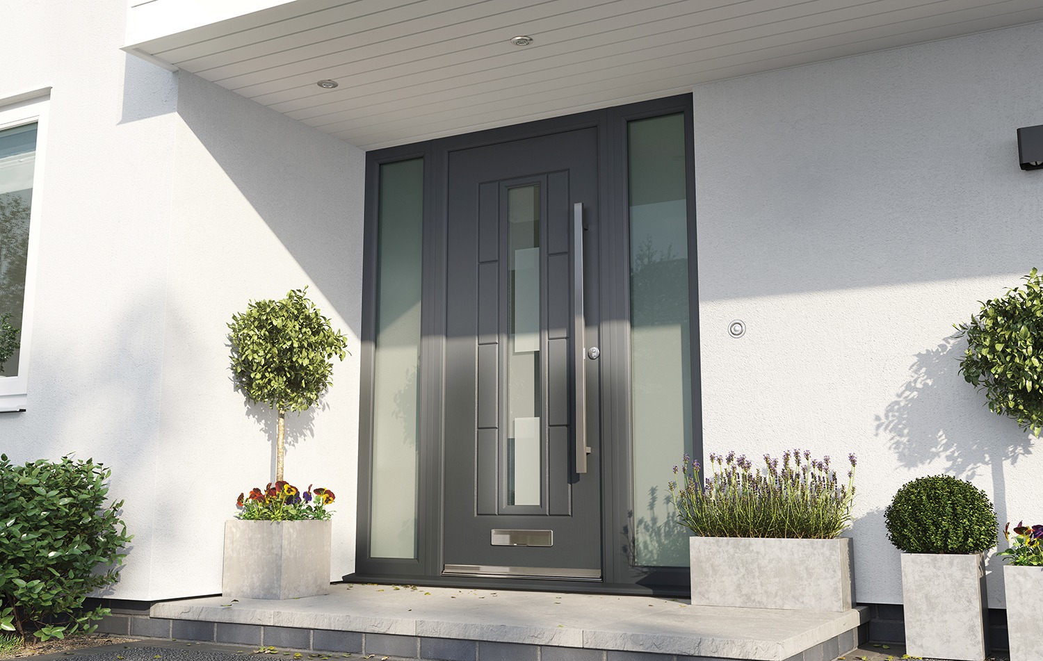 anthracite grey composite front doors