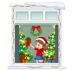 christmas window clipart