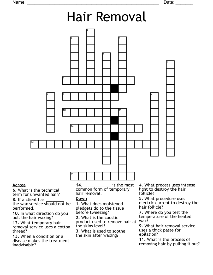 removal crossword clue