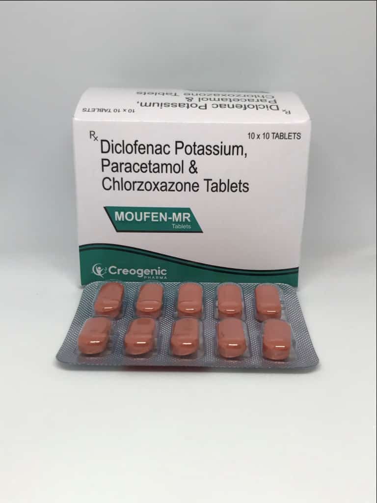 paracetamol diclofenac sodium and chlorzoxazone tablets