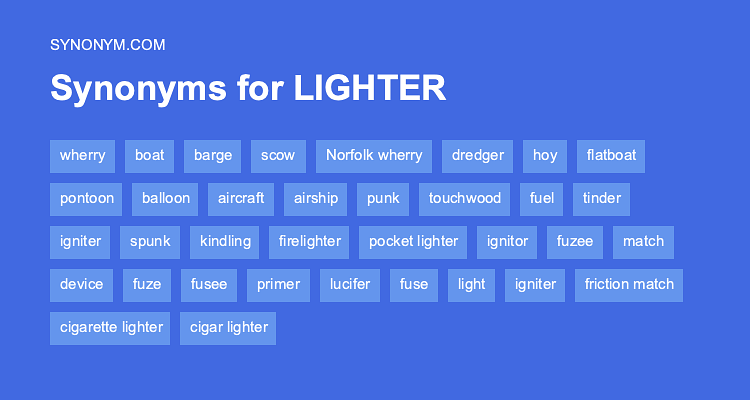 lighter synonym