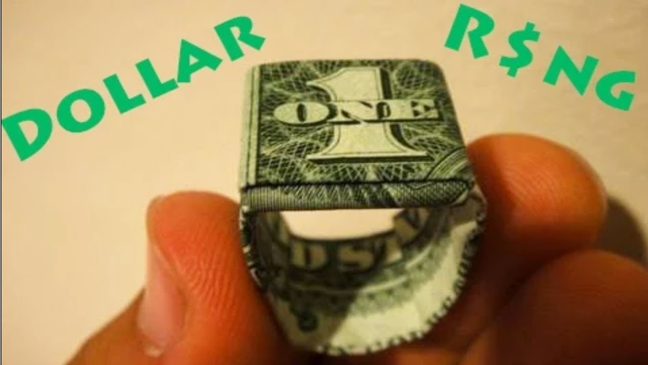 one dollar ring origami