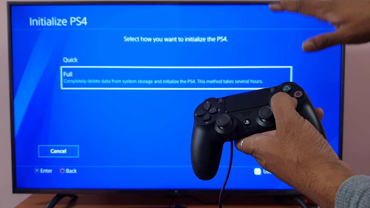 how to master reset ps4