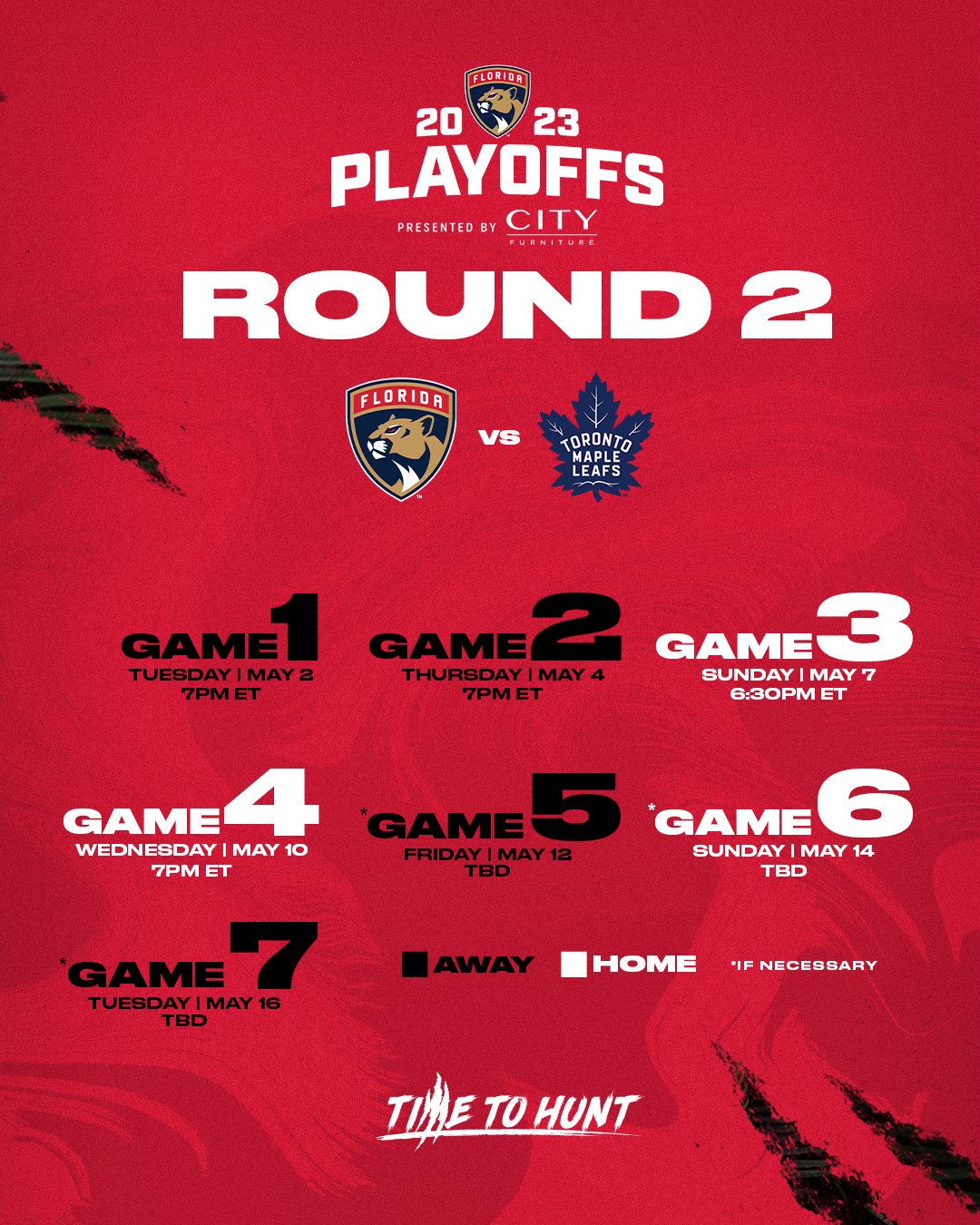 florida panthers playoff schedule