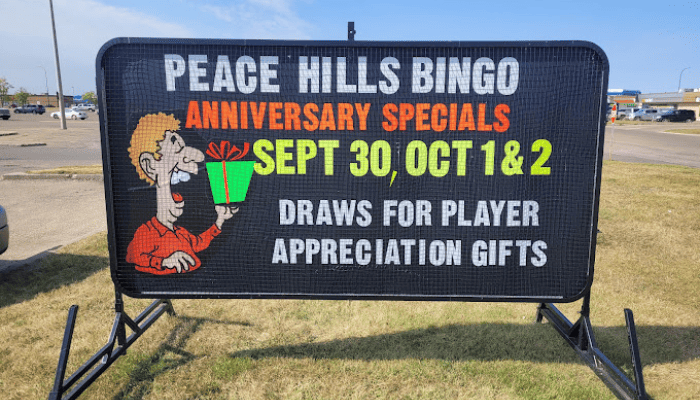 peace hills bingo