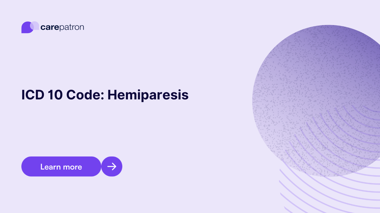 icd 10 code for left hemiparesis due to cva