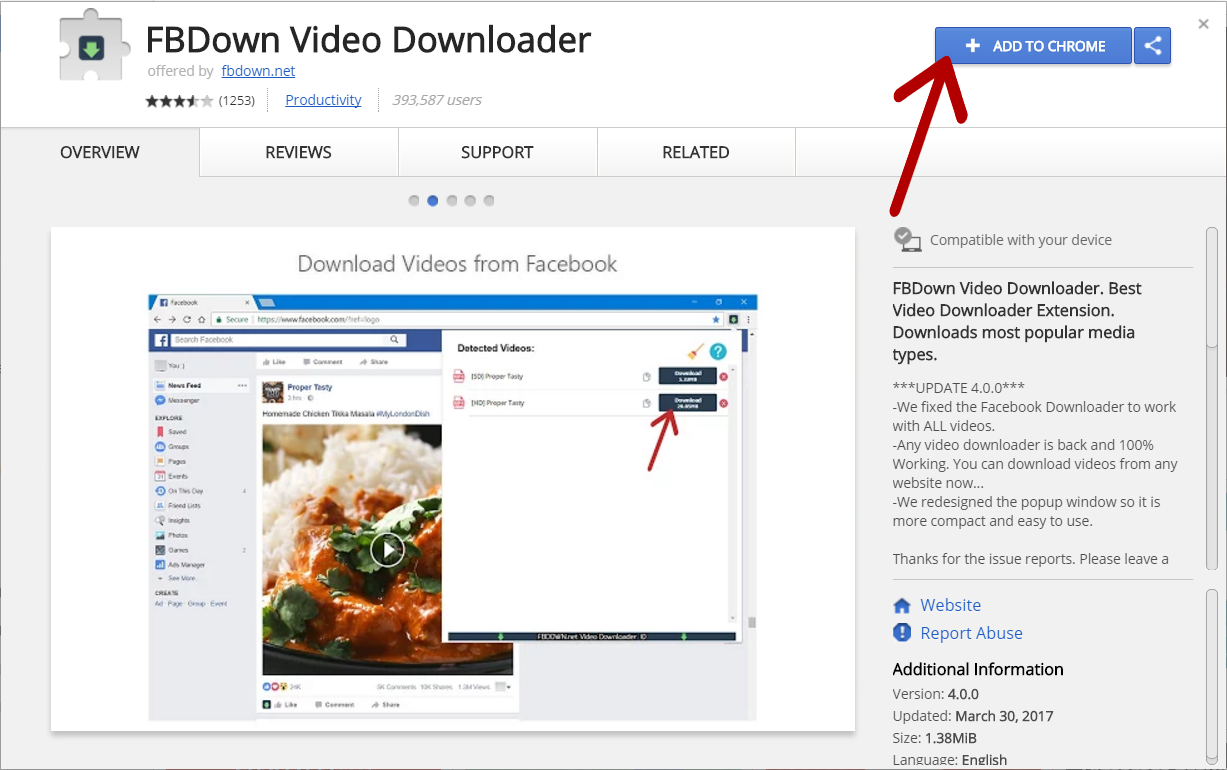 fb video downloader chrome extension