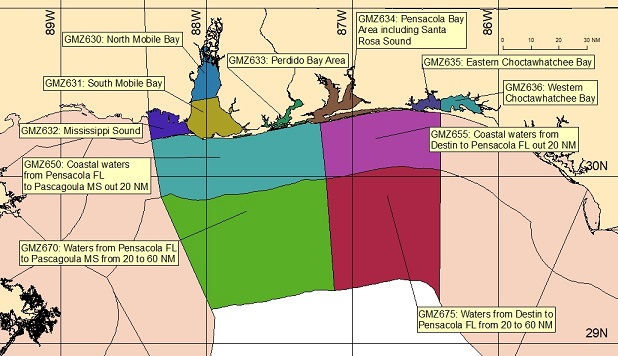 marine weather pensacola