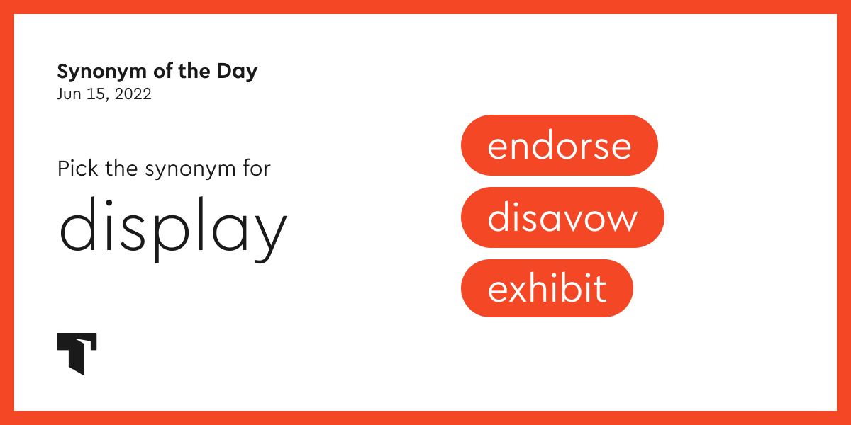 synonyms for exhibit