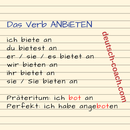 synonym anbieten