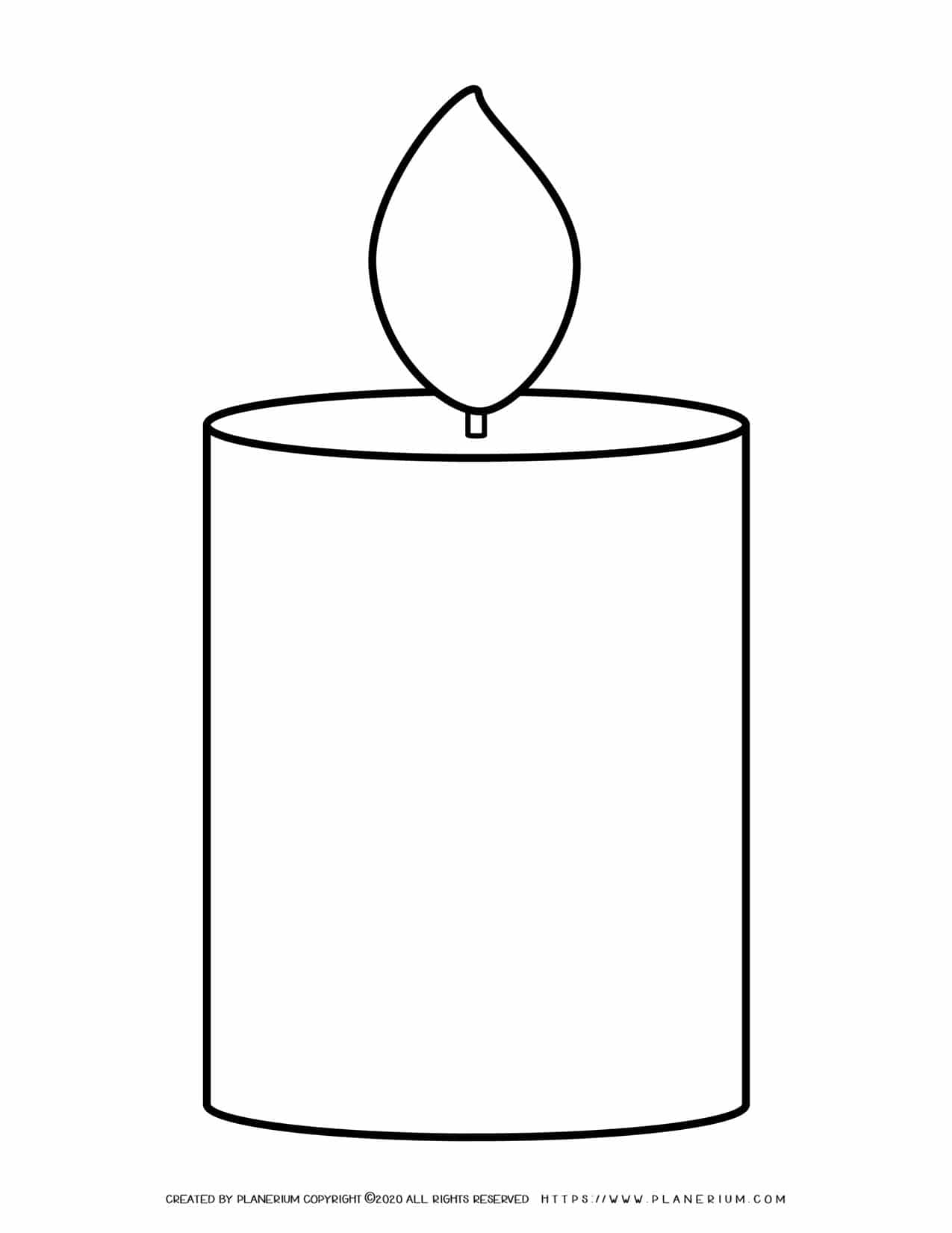 candle outline