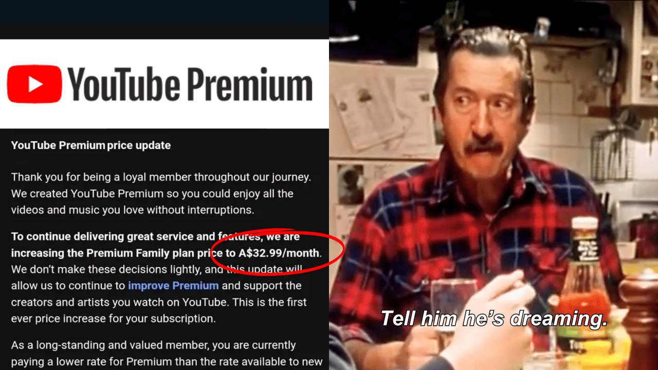 youtube premium cost australia