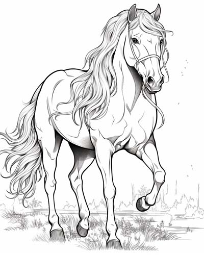 colouring pages of horses