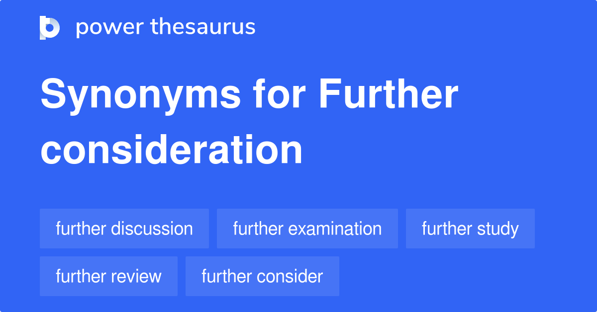 consideration thesaurus