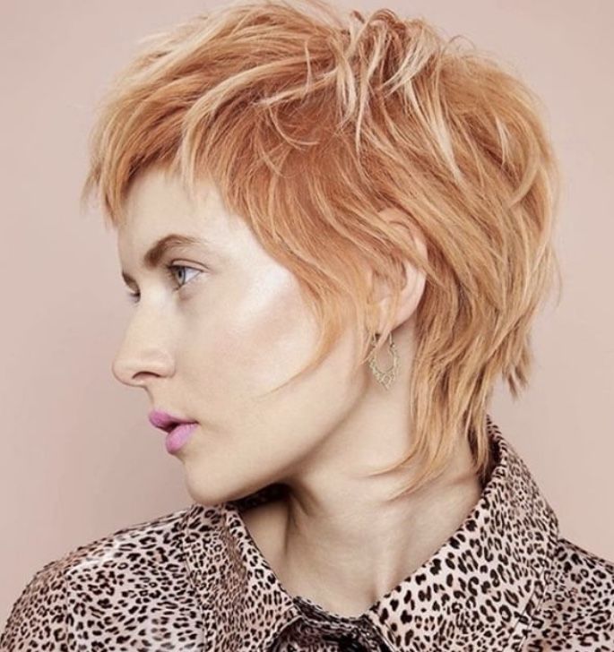 short shaggy pixie mullet