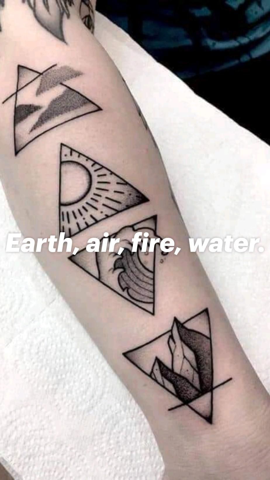 earth wind fire water tattoo designs