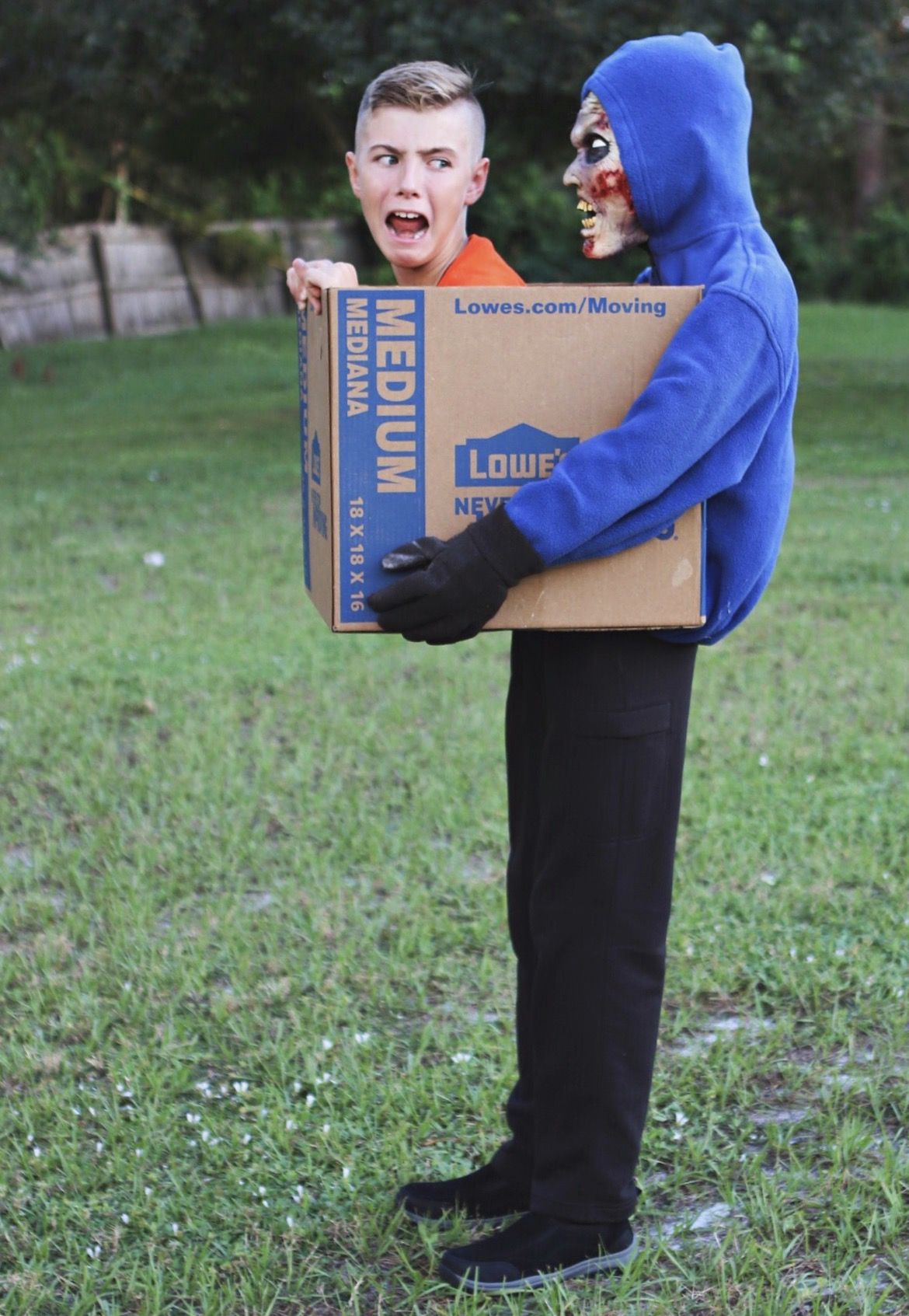 costume that looks like someone is carrying you