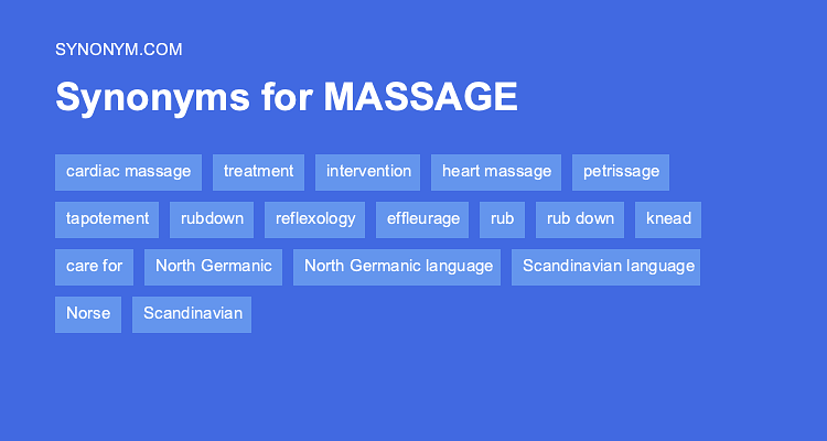 massage thesaurus