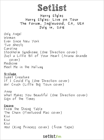 setlist fm harry styles