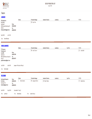 production list dgc