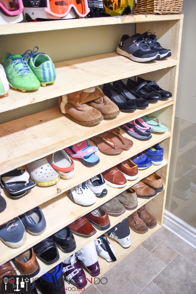 diy shoe shelf