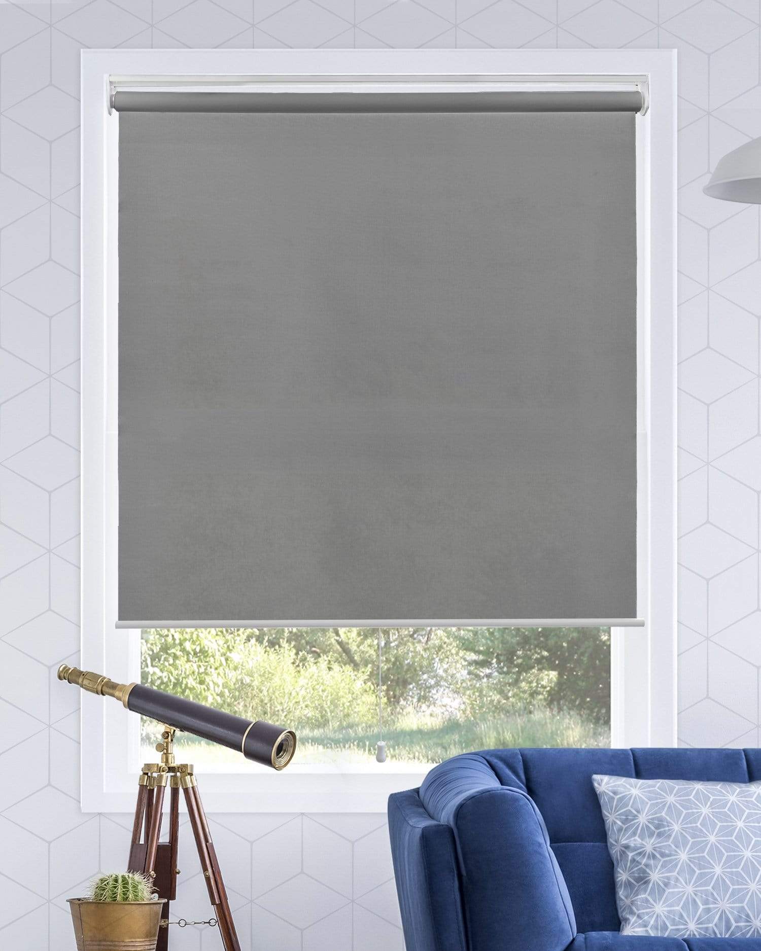 gray window shades