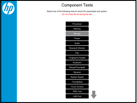 hp hardware diagnostics uefi