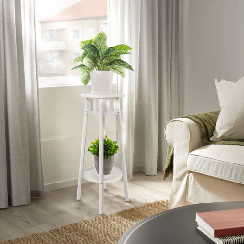 tall white plant stand