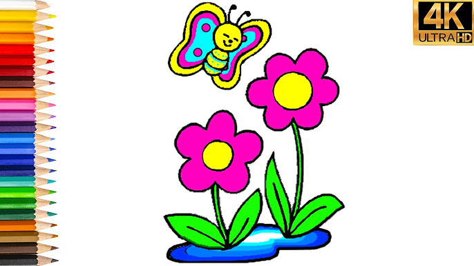 dibujo de flores faciles