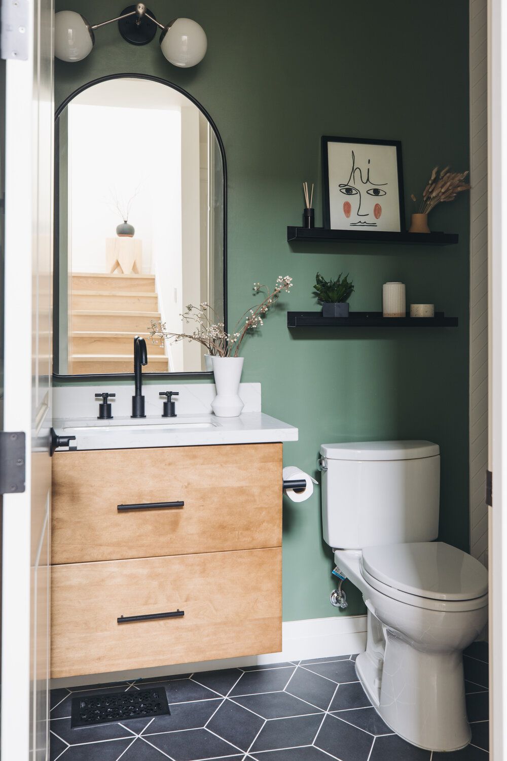 bathroom shelving over toilet