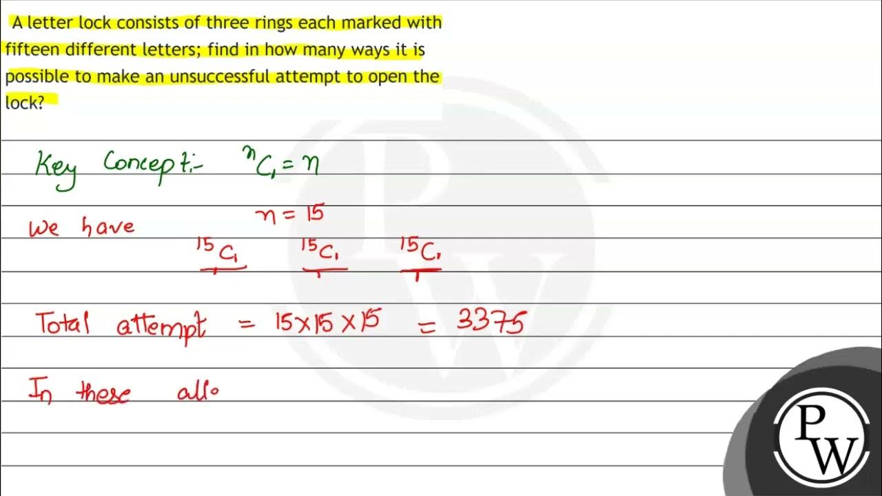 a letter lock consists of 3 rings