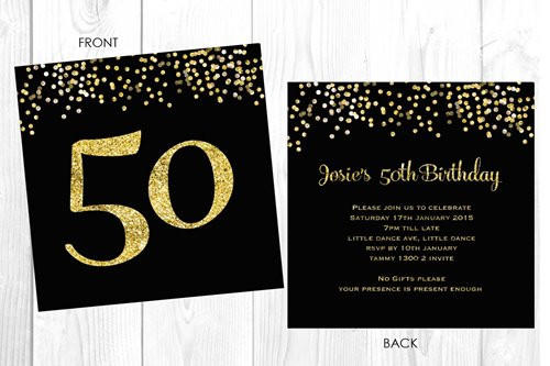 50th birthday invitations australia