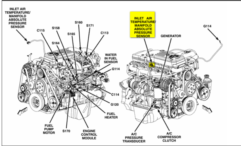 5.9 cummins boost pressure sensor location