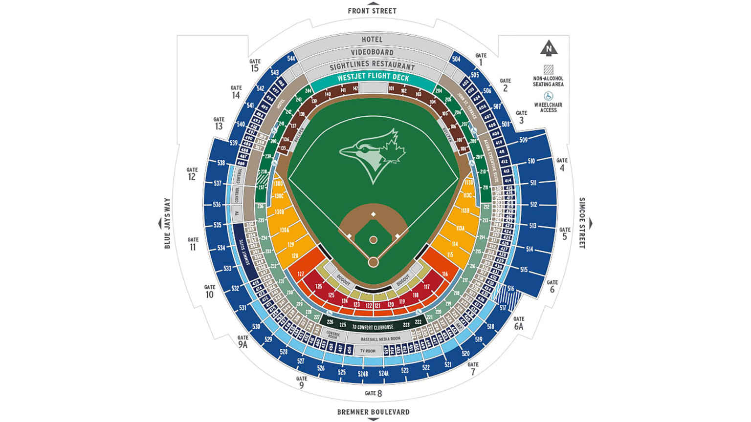 rogers centre seating chart