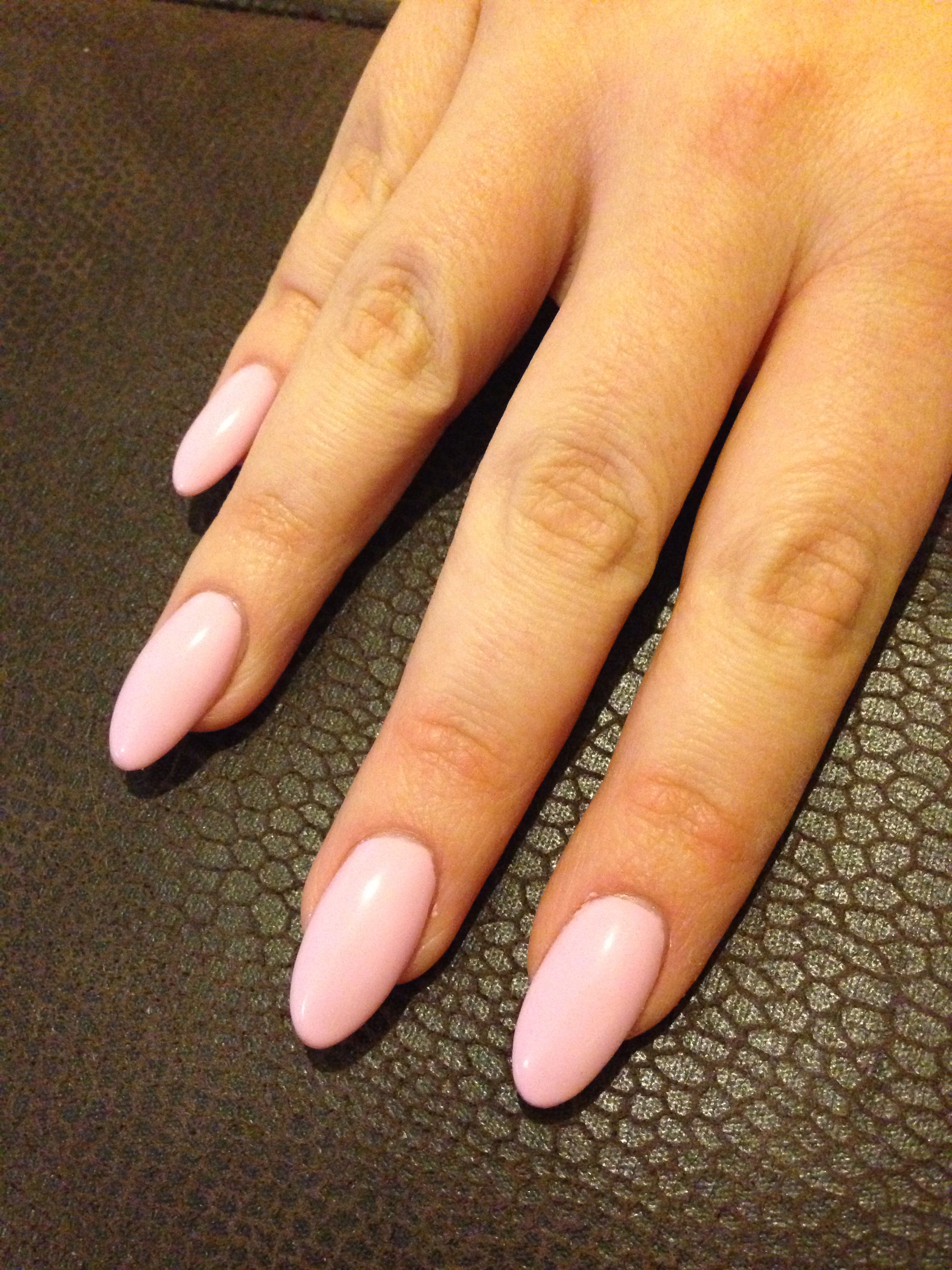 pink oval nails