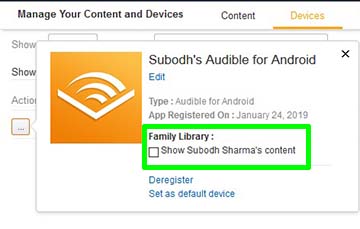 audible family sharing