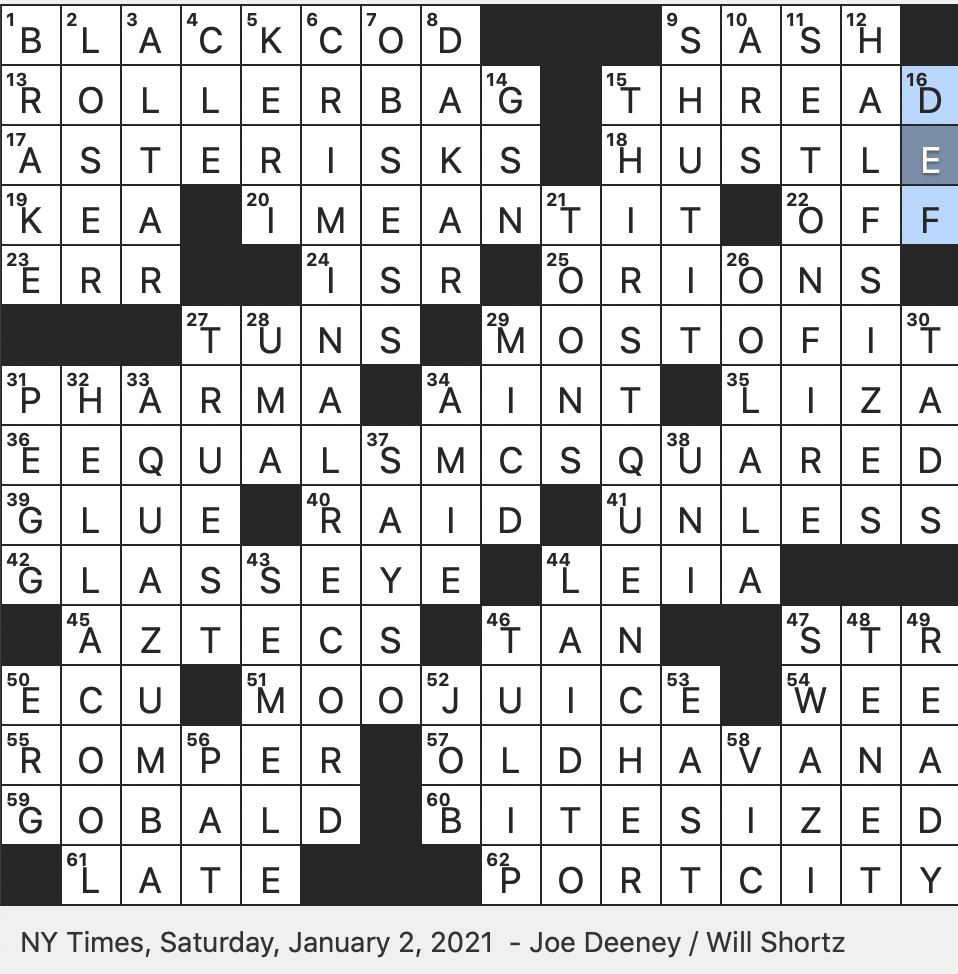 delicacy crossword clue 4 letters