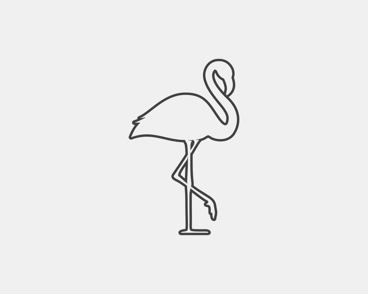 flamingo outline