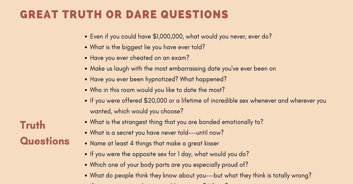 weird questions for truth or dare