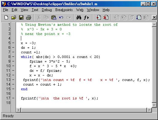 for loop matlab