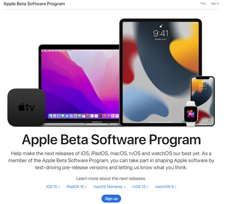 apple beta software program