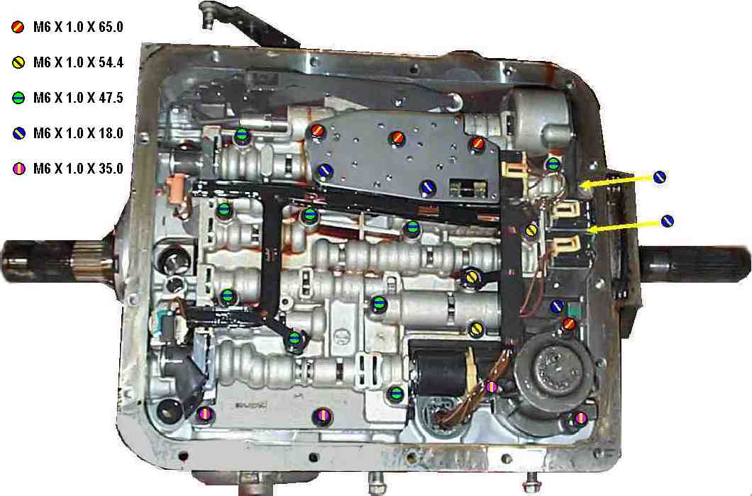 4l60e transmission valve body diagram