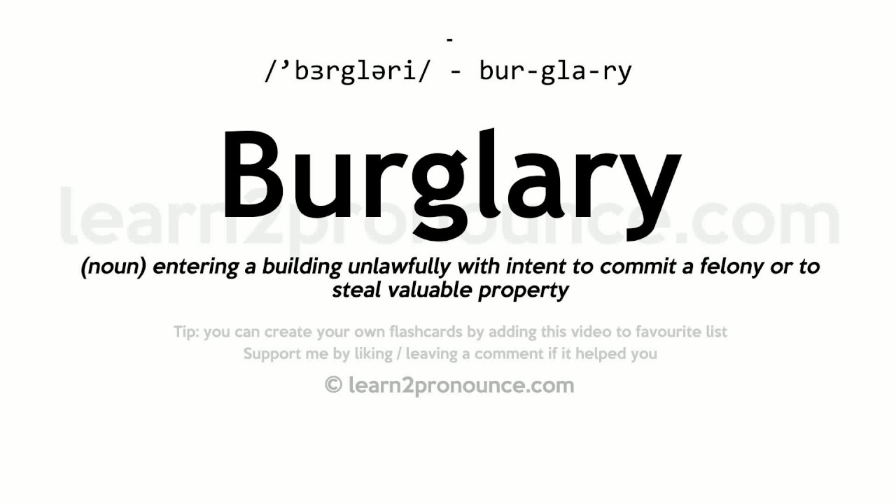 burglary meaning in tagalog