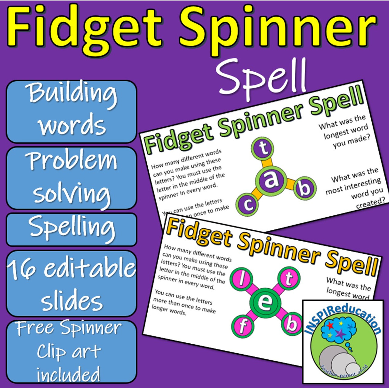 spell fidget spinner