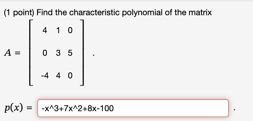 characteristic polynomial calculator