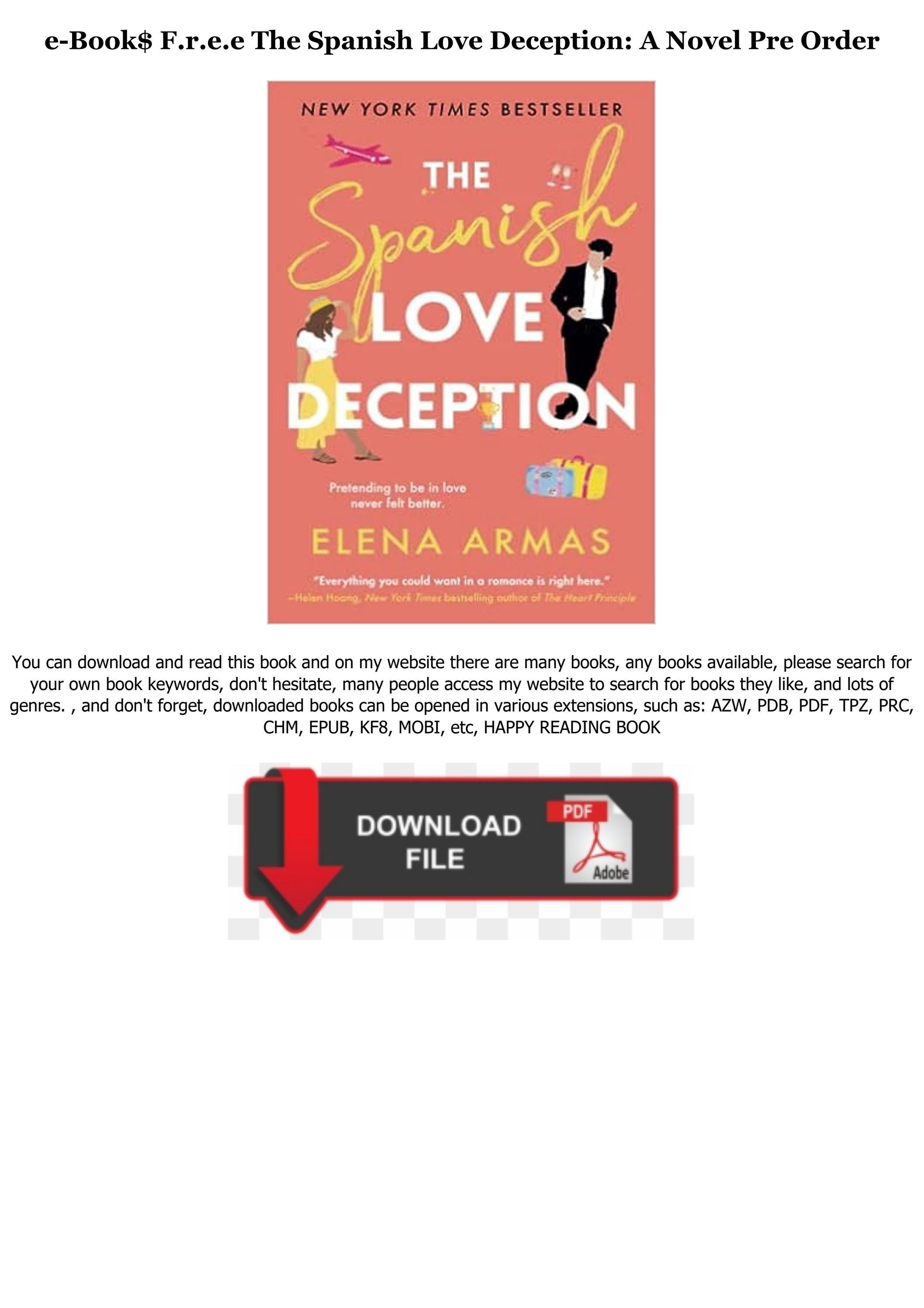 the spanish love deception pdf