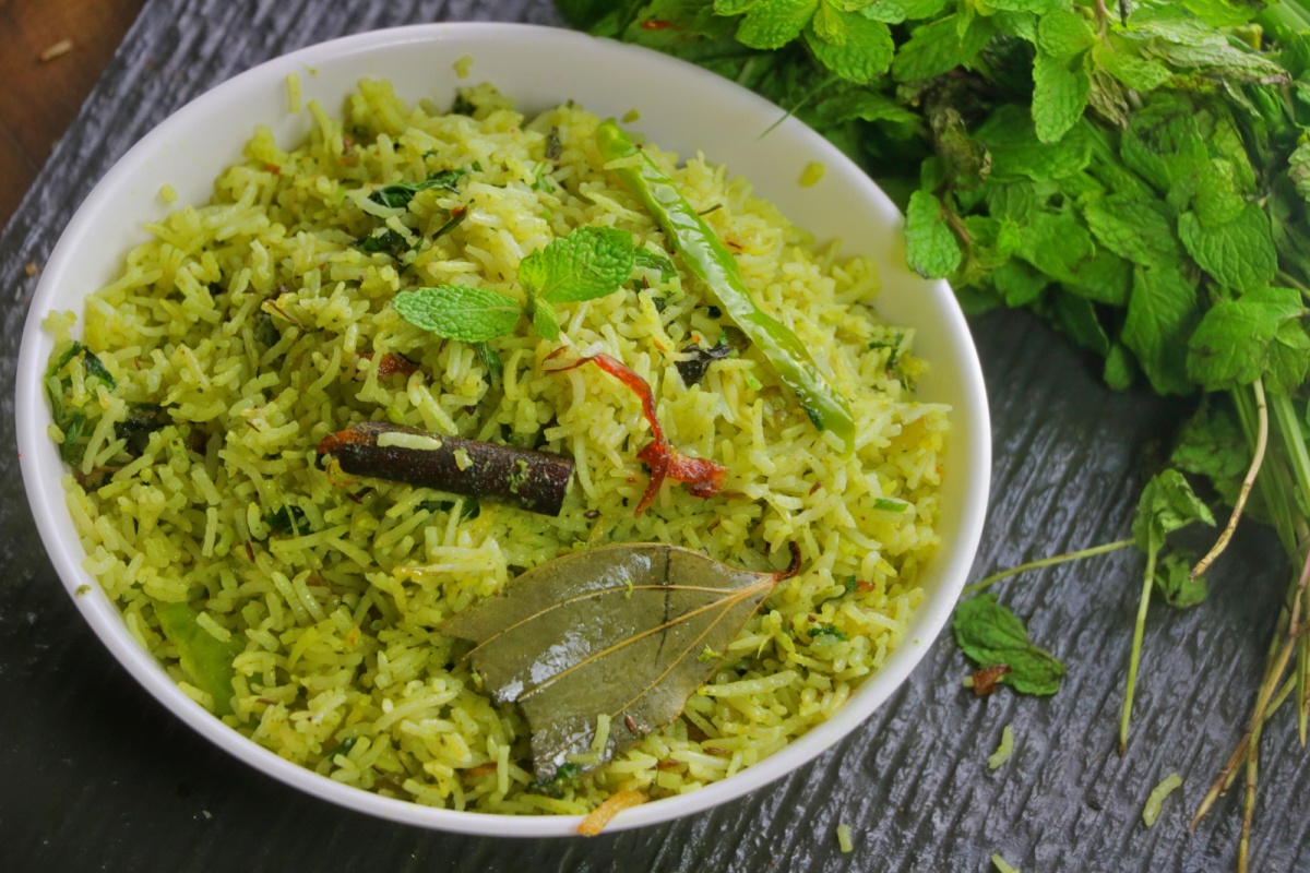 pudina rice recipe in kannada